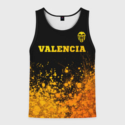 Майка-безрукавка мужская Valencia - gold gradient посередине, цвет: 3D-черный