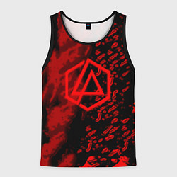 Мужская майка без рукавов Linkin park red logo