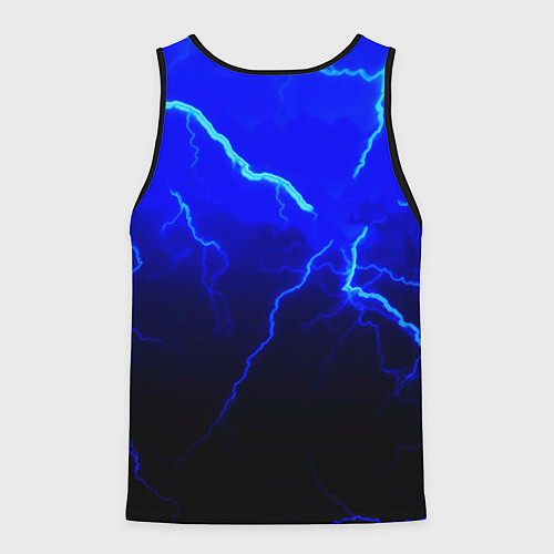 Мужская майка без рукавов Герб РФ шторм империя / 3D-Черный – фото 2