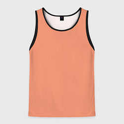 Майка-безрукавка мужская Насыщенный персиковый текстурированный, цвет: 3D-черный