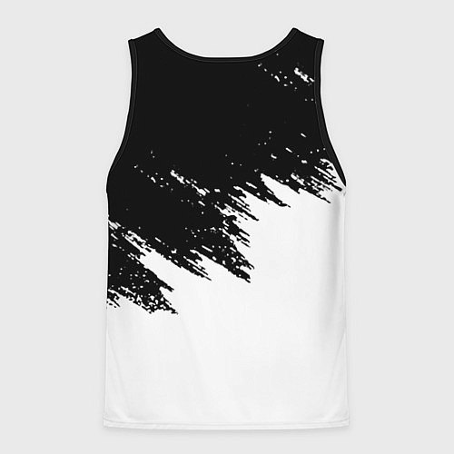 Мужская майка без рукавов Лестерсити белая краска спорт / 3D-Черный – фото 2
