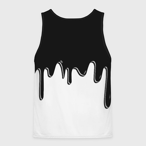 Мужская майка без рукавов Half-life потёки красок / 3D-Черный – фото 2