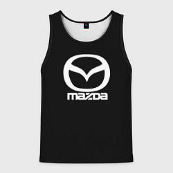 Мужская майка без рукавов Mazda logo white