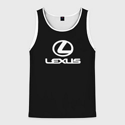 Мужская майка без рукавов Lexus white logo