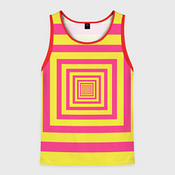 Мужская майка без рукавов Желтые квадраты трансформация