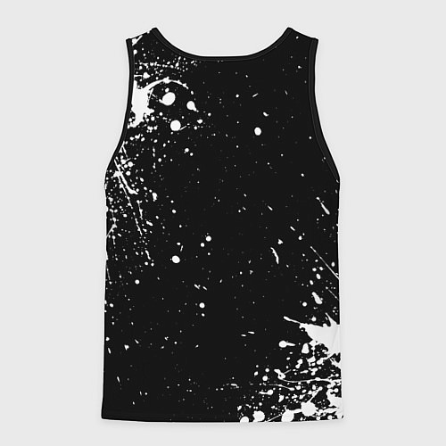 Мужская майка без рукавов White logo of assasin / 3D-Черный – фото 2