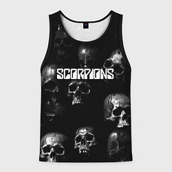 Майка-безрукавка мужская Scorpions logo rock group, цвет: 3D-черный
