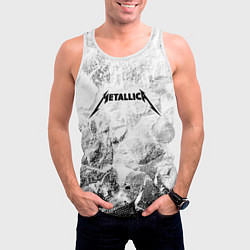 Майка-безрукавка мужская Metallica white graphite, цвет: 3D-белый — фото 2