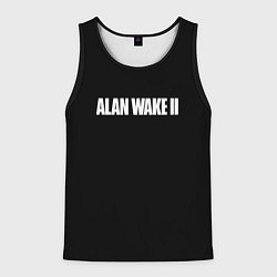 Майка-безрукавка мужская Alan Wake 2 logo game, цвет: 3D-черный