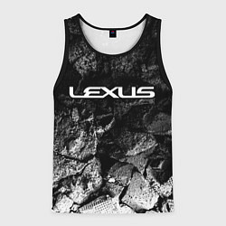 Майка-безрукавка мужская Lexus black graphite, цвет: 3D-черный
