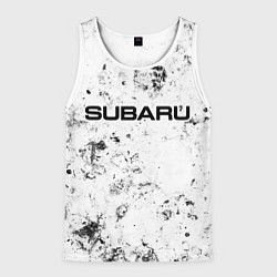 Майка-безрукавка мужская Subaru dirty ice, цвет: 3D-белый