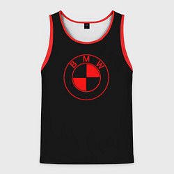 Майка-безрукавка мужская BMW red logo, цвет: 3D-красный