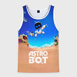 Майка-безрукавка мужская Astro bot персонажи, цвет: 3D-белый
