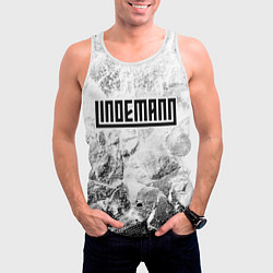 Майка-безрукавка мужская Lindemann white graphite, цвет: 3D-белый — фото 2