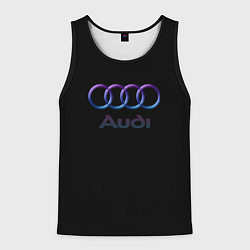 Мужская майка без рукавов Audi neon logo