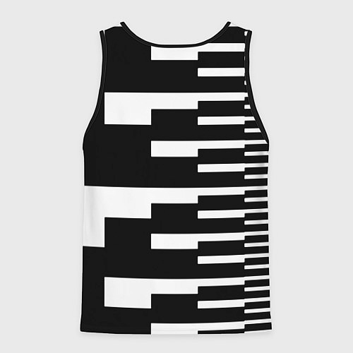 Мужская майка без рукавов Россия геометрия / 3D-Черный – фото 2