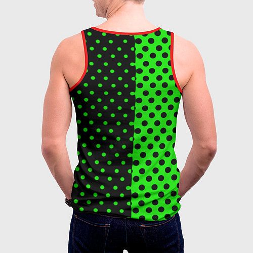Мужская майка без рукавов Minecraft creeper pattern / 3D-Красный – фото 4