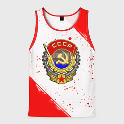 Майка-безрукавка мужская СССР краски спорт, цвет: 3D-красный