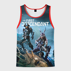 Майка-безрукавка мужская The first descendant персонажи, цвет: 3D-красный