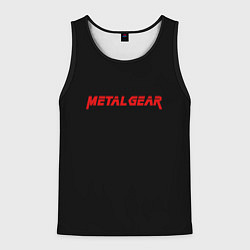 Мужская майка без рукавов Metal gear red logo