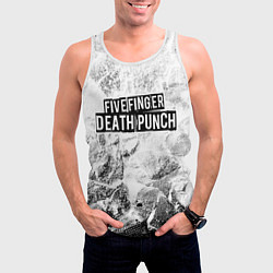 Майка-безрукавка мужская Five Finger Death Punch white graphite, цвет: 3D-белый — фото 2