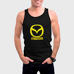 Майка-безрукавка мужская Mazda yellow, цвет: 3D-черный — фото 2