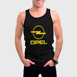 Майка-безрукавка мужская Opel yellow, цвет: 3D-черный — фото 2