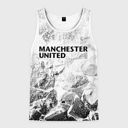 Майка-безрукавка мужская Manchester United white graphite, цвет: 3D-белый