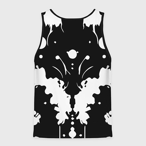 Мужская майка без рукавов Тест Роршаха - психоделика / 3D-Черный – фото 2