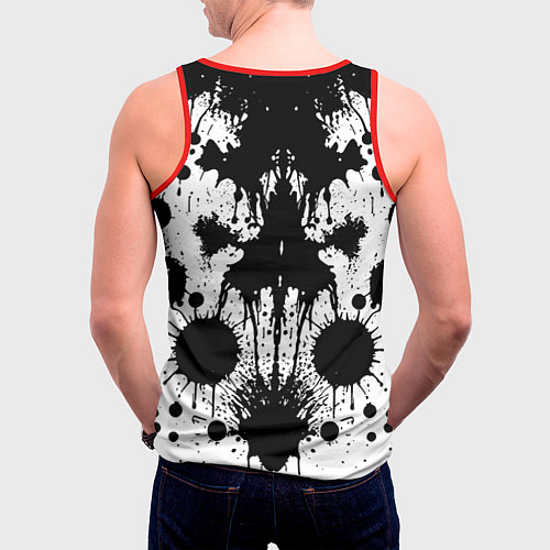 Мужская майка без рукавов Psychedelic Rorschach test - ai art / 3D-Красный – фото 4