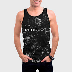 Майка-безрукавка мужская Peugeot black ice, цвет: 3D-черный — фото 2