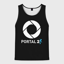 Мужская майка без рукавов Portal2 logo game