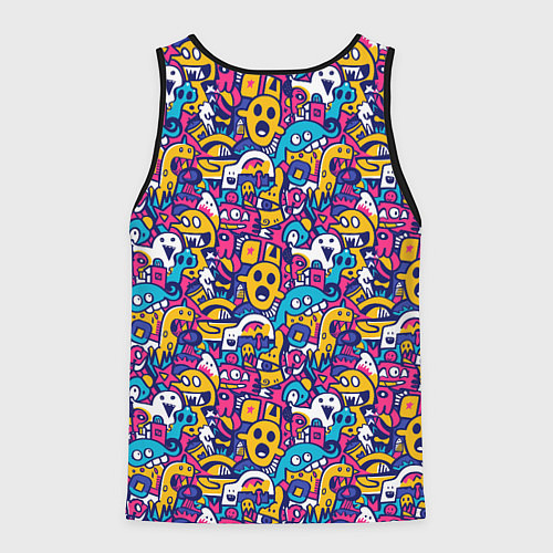 Мужская майка без рукавов Привидения весёлые / 3D-Черный – фото 2