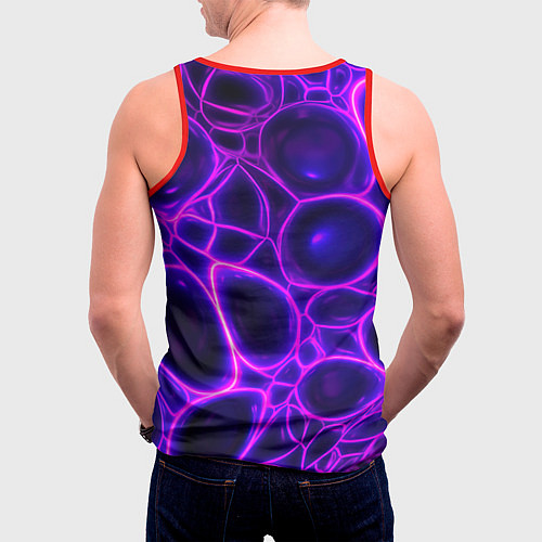 Мужская майка без рукавов Растекшийся Пикачу зомби на неоне / 3D-Красный – фото 4