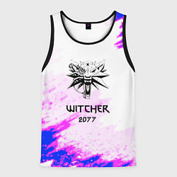 Мужская майка без рукавов The Witcher colors neon