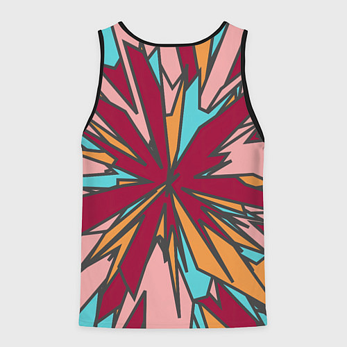 Мужская майка без рукавов Геометрический всплеск цвета / 3D-Черный – фото 2