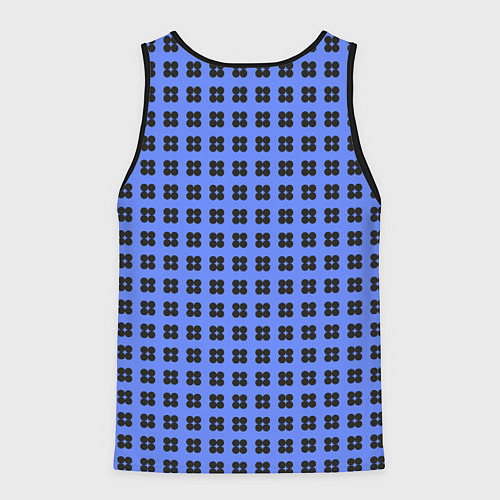 Мужская майка без рукавов Паттерн квадратов из кругов / 3D-Черный – фото 2