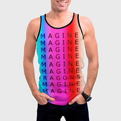 Майка-безрукавка мужская Imagine Dragons neon rock, цвет: 3D-черный — фото 2