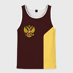 Майка-безрукавка мужская Россия ретро стиль, цвет: 3D-белый