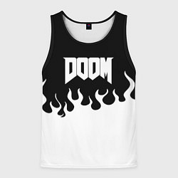 Мужская майка без рукавов Doom fire white