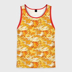 Майка-безрукавка мужская Пивной шторм, цвет: 3D-красный