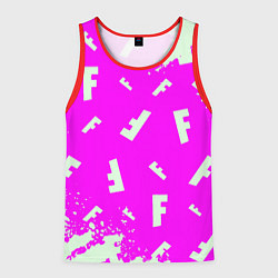 Мужская майка без рукавов Fortnite pattern pink