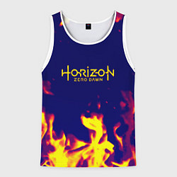 Мужская майка без рукавов Horizon zero dawn flame yellow