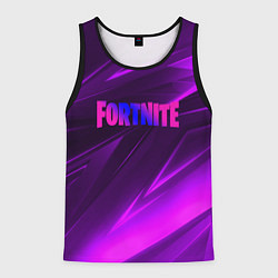 Мужская майка без рукавов Fortnite neon stripes angles logo