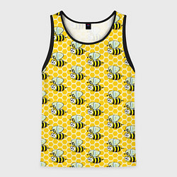 Мужская майка без рукавов Пчелиный паттерн