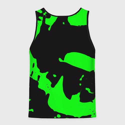Мужская майка без рукавов Razer кислотный стиль краски / 3D-Черный – фото 2