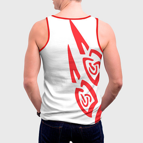 Мужская майка без рукавов Assassins Creed wild / 3D-Красный – фото 4