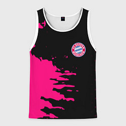 Майка-безрукавка мужская Бавария Мюнхен краски, цвет: 3D-белый