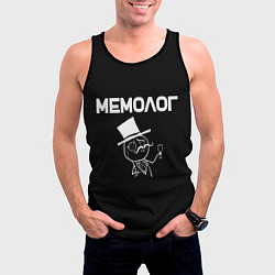 Майка-безрукавка мужская Мемолог профессия, цвет: 3D-черный — фото 2