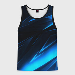 Майка-безрукавка мужская Грани неоновые текстура, цвет: 3D-черный